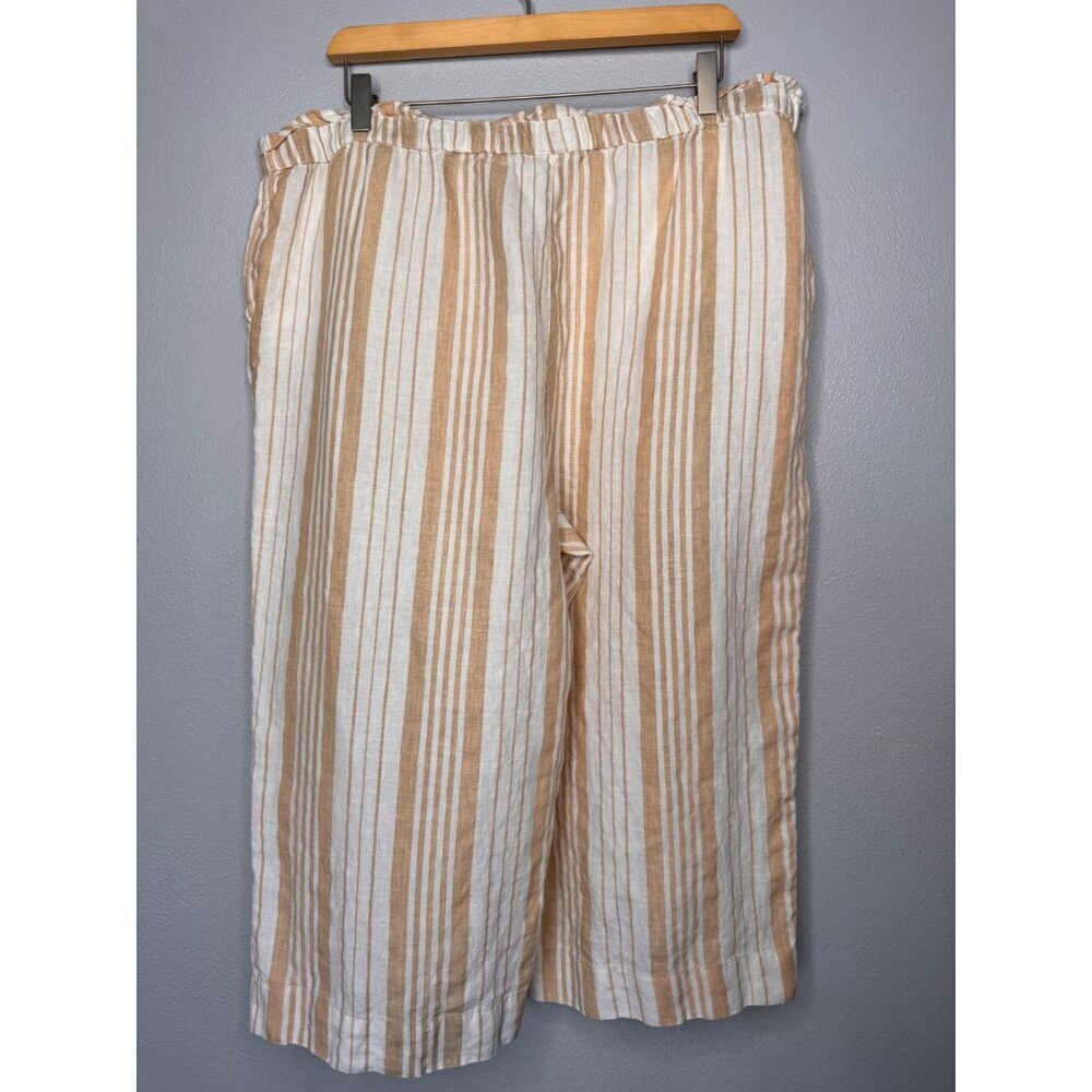 NWOT Chicos Set Pullover Stretchy Top & Cropped Linen Bottom SZ 3P/XL - Picture 6 of 13